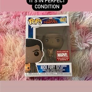 Marvel Captain Marvel Nick Fury with Goose Figure